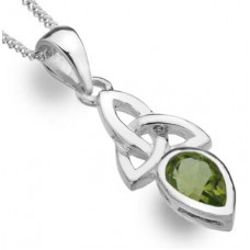 CELTIC TRINITY KNOT  PENDANT PERIDOT
